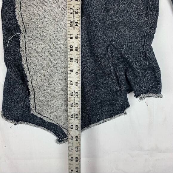 Blanc Noir asymmetrical jacket women's small gray grunge moto waterfall distress - Picture 7 of 12